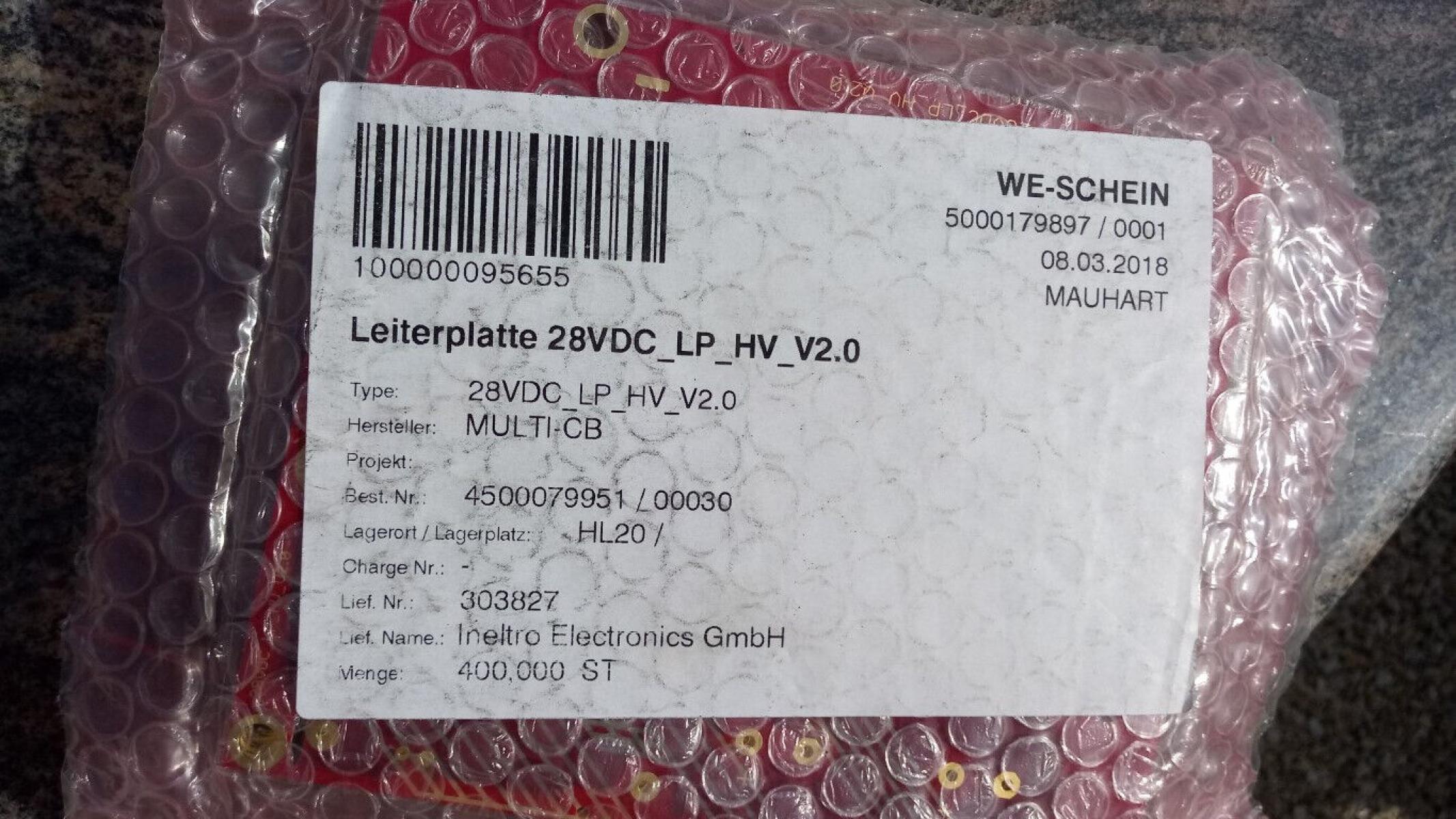 25 x Leiterplatten 28VDC LP HV V2.0, € 29,- (8130 Frohnleiten)