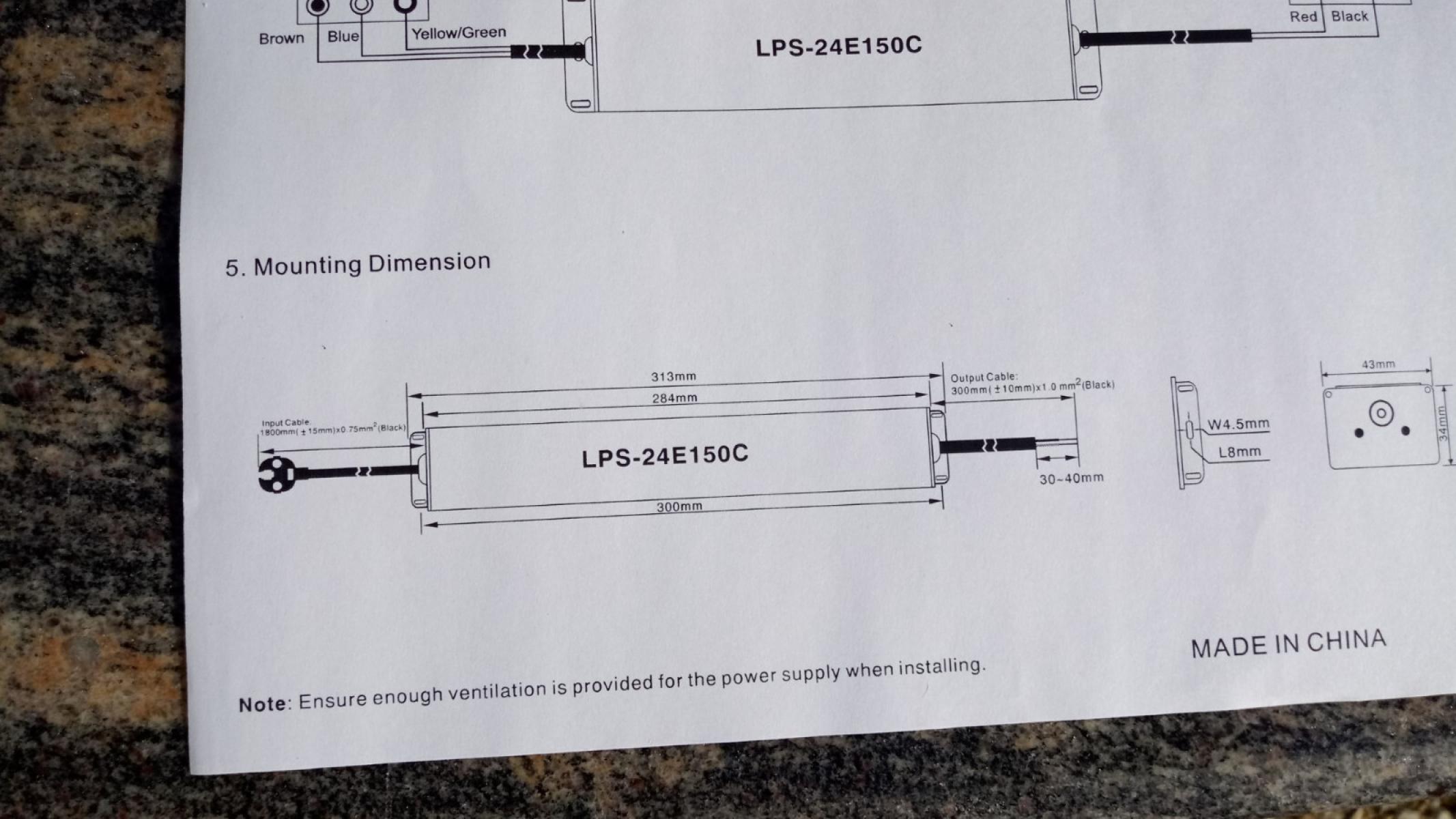 LCT LED Trafo 24V LPS-24E150C 6,25A